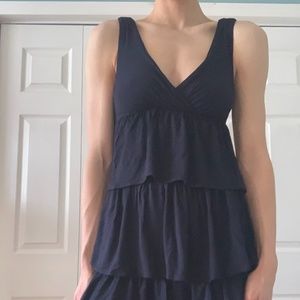 Tiered Navy Mini Dress